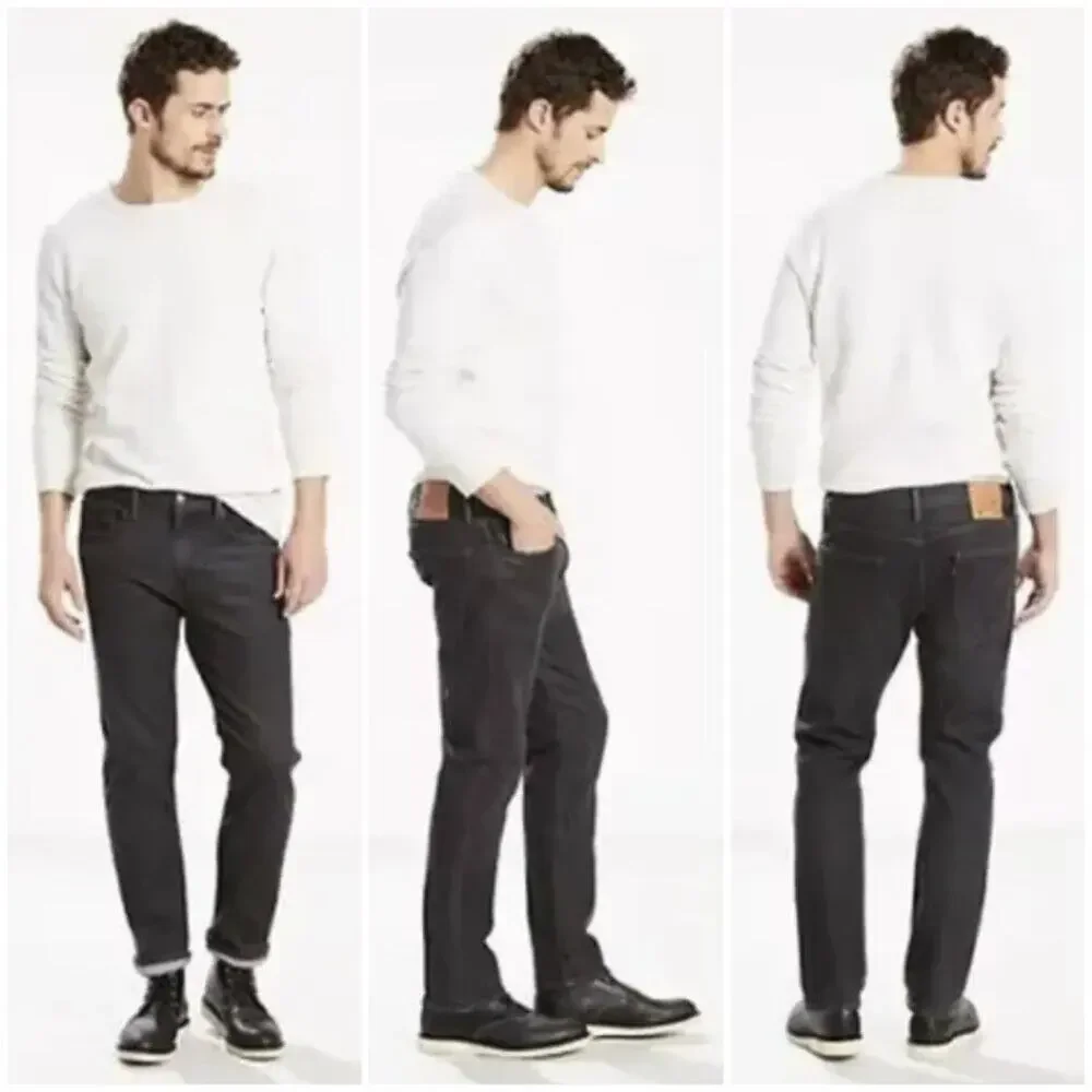 Levi's Men's 502 Taper Fit Jeans Black Wash Size 34x32